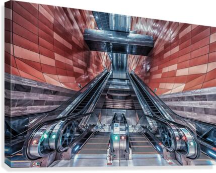 Escalator Canvas Print