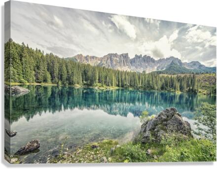 Carezza lake Canvas Print