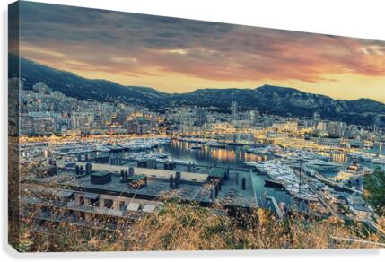 Monaco Harbour Canvas Print
