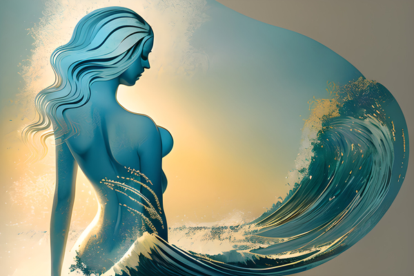 Sea Goddess: A Divine Silhouette by Giggi