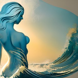 Sea Goddess: A Divine Silhouette