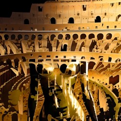 Silhouette of the Colosseum