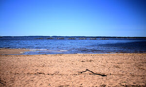 On the Beach Rocks Offshore