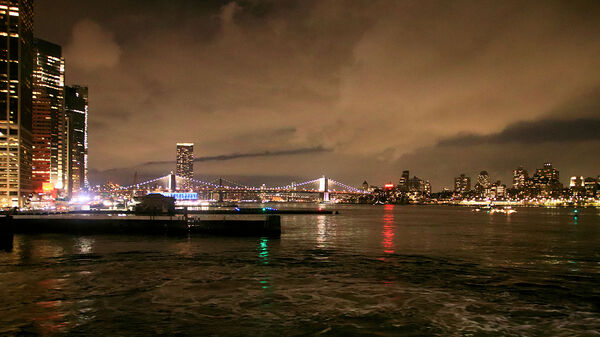 Evening in NY The East River Print