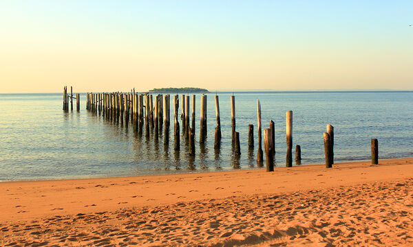 Midland Beach Morning Days Gone By Print