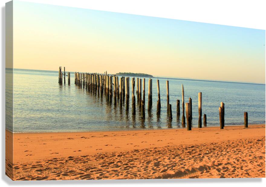 Midland Beach Morning Days Gone By Canvas Print