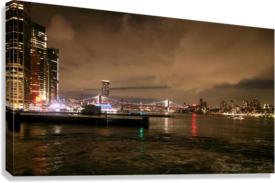 Evening in NY The East River Canvas Print