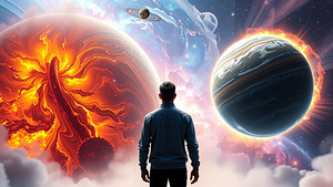 A Man Stands Watching The Beginning Q27Kp