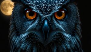 The Owl with Wise Piercing Eyes