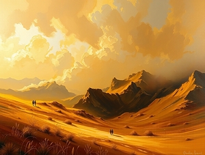 A luxuriously resplendent landscape in classic oi