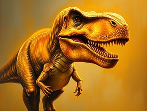 A luxuriously sparkling Tyrannosaurus Rex rendere