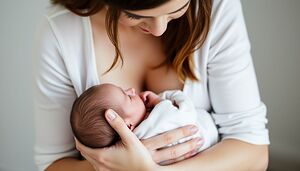 A Mother Cradling Her Newborn