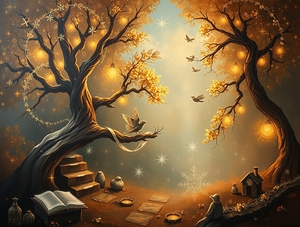 Fantasy wall art painting 1