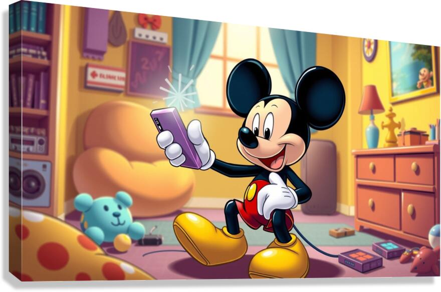 Mickey Mouse is coming from Disney Canvas Print