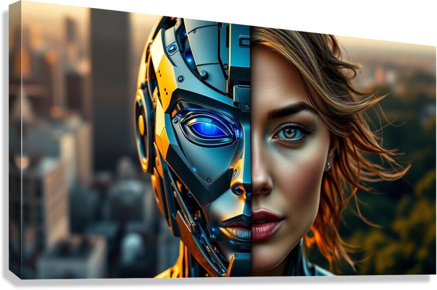 Duality Of Self A Face dik3a Canvas Print