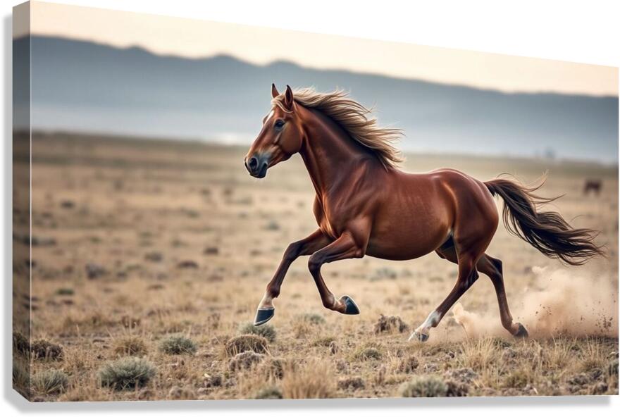 The Majestic Horse Running Wild Canvas Print