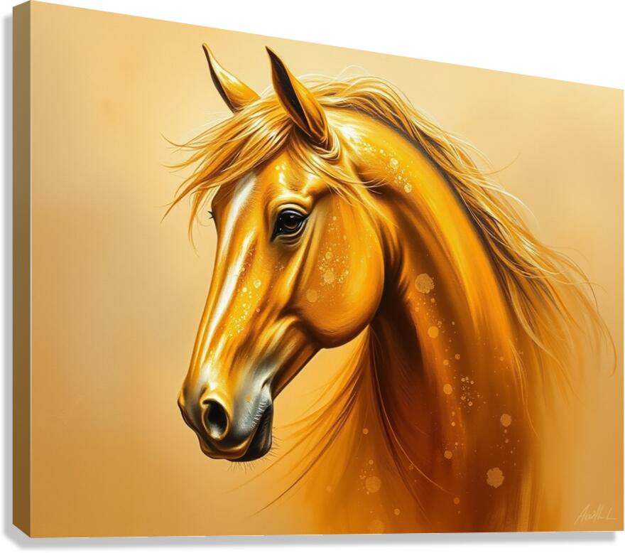 An imaginative artistic painting of a purebred horse Canvas Print