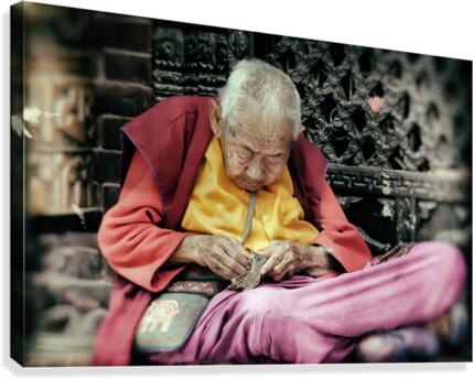 Temple gardener Canvas Print