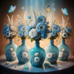 a captivating and enchanting illustration of five