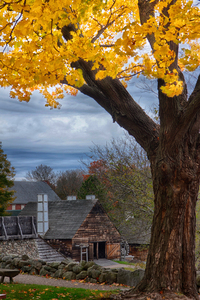 Golden Fall Colors over Saugus Iron Works