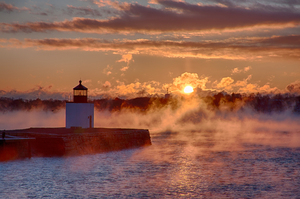 Dawn peaking over at Derby lighthouse