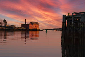 Sunset at Tar and Wonson in Gloucester Massachusetts
