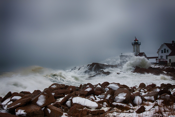 Storm off Eastern Point Lighthouse Print