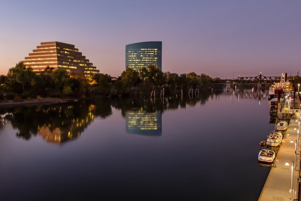 Sacramento Riverfront Sunset by Gary Geddes