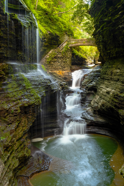 Rainbow falls flowing Print