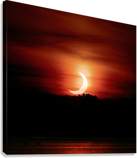 Junes Partial Solar Eclipse Canvas Print