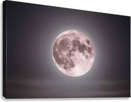 Super Moon Through the Clouds Canvas Print