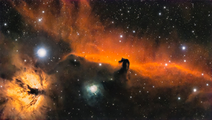 Horsehead and Flame Nebulas