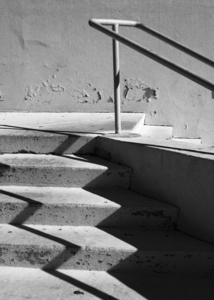 Abstract black and white detail of architecture in the street