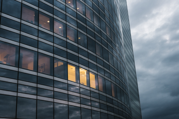 Illuminated window on the skyscraper by simowave