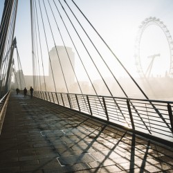 London Bridge with fog