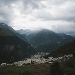 Rustic town on the mountain
