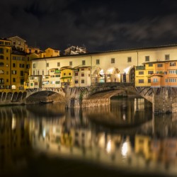 Ponte Vecchio in Florence at night