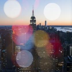 New York Skyline Double Exposure