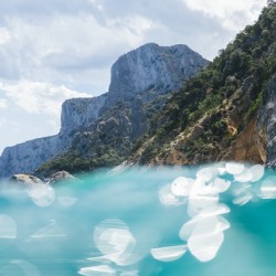 Sardinia coastline from sea