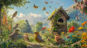 Birds and butterflies 1