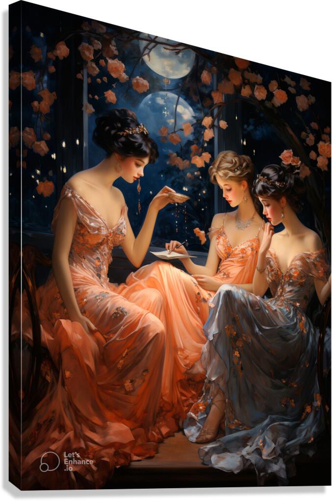 Elegant Gossip Canvas Print