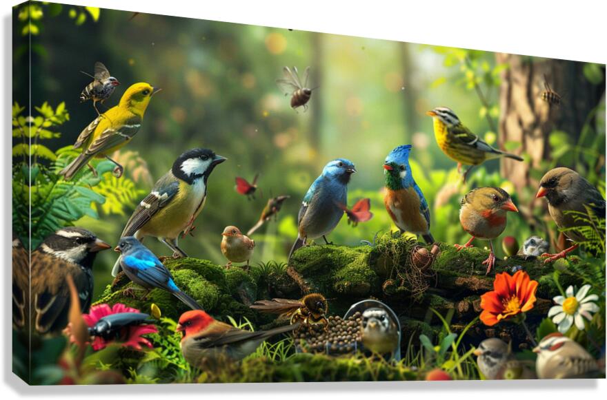 Birds Chatting 1 Canvas Print