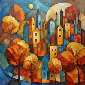Abstract Harvest: An Urban Fall Scene