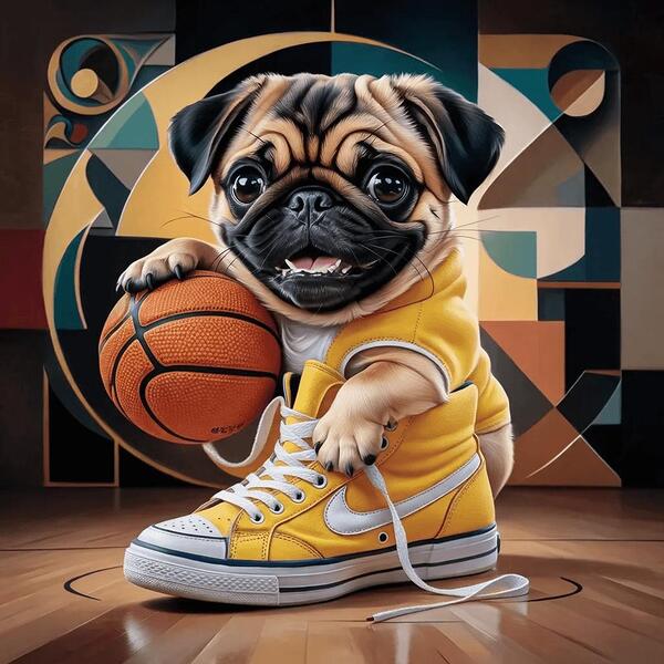 Pug’s Playtime Slam by Visual Orchid