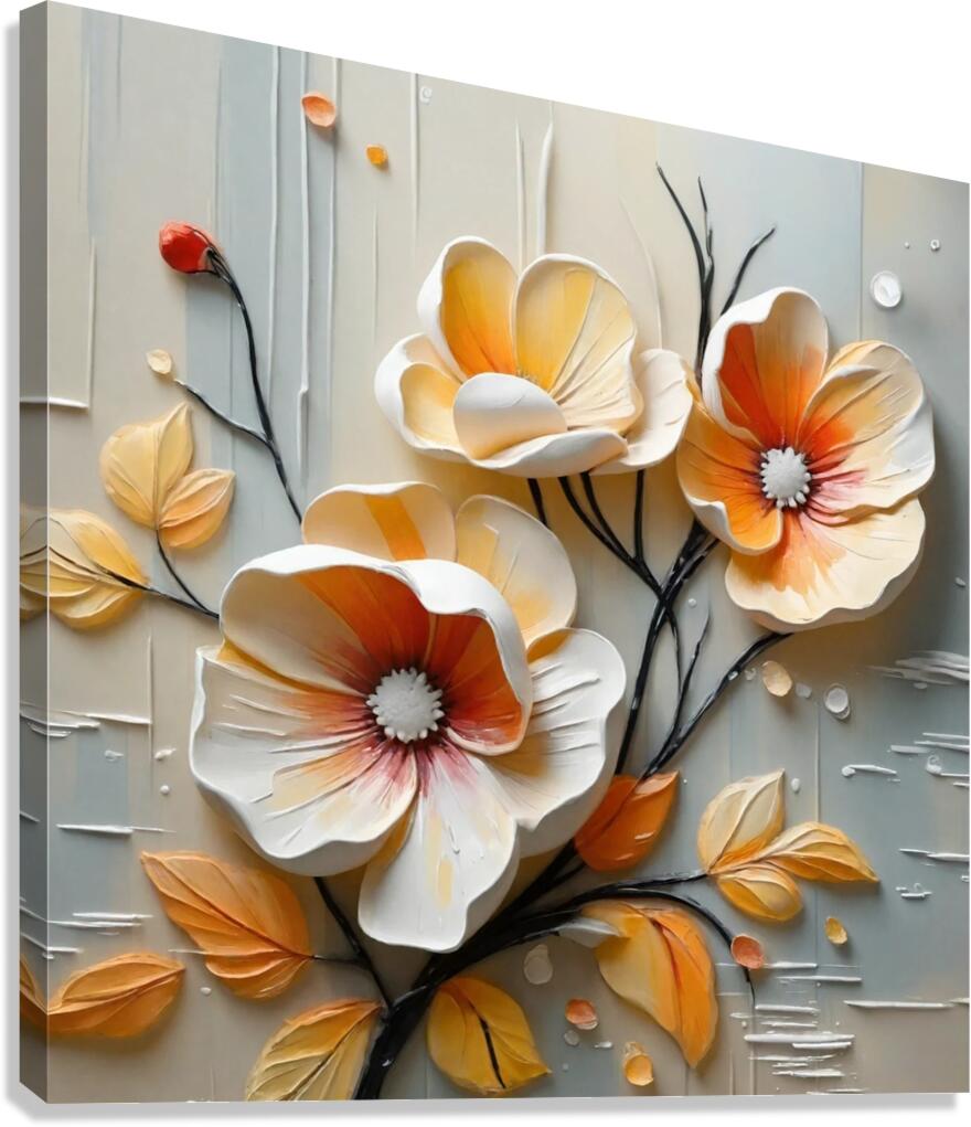 Floral Texture Symphony Canvas Print