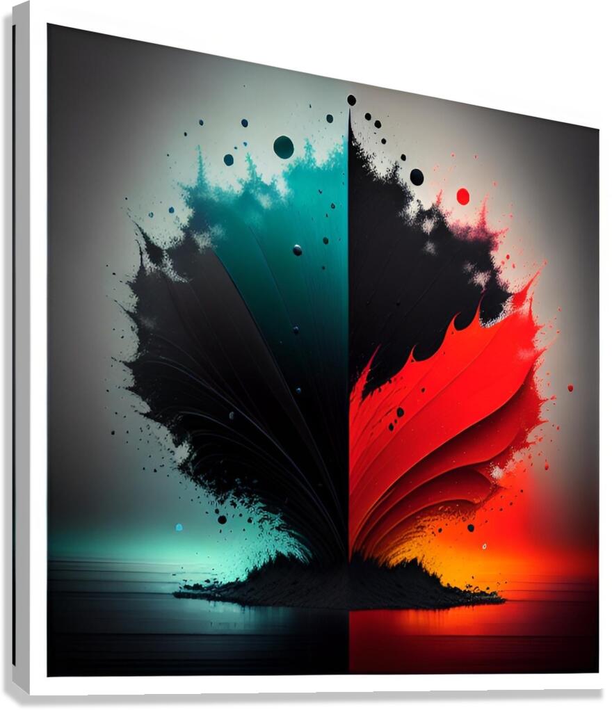 Spattered Three Canvas Print