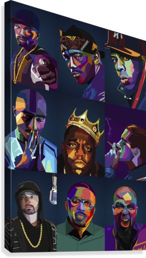 Rapper Collage Canvas Print