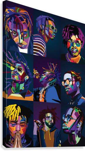 Rapper collage Canvas Print