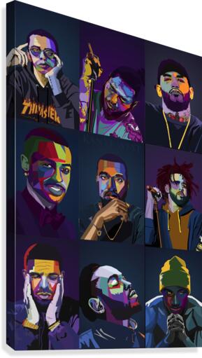 Rapper Collage Canvas Print