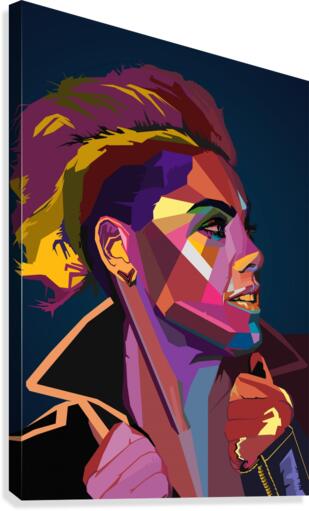 Pink singer Canvas Print